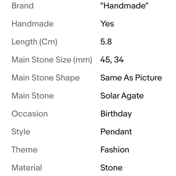 SOLAR AGATE PENDANT - Picture 2 of 3